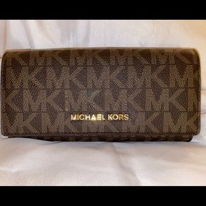 Michael Kors signature logo pattern wallet